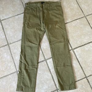 Sun faded J Crew military green chino